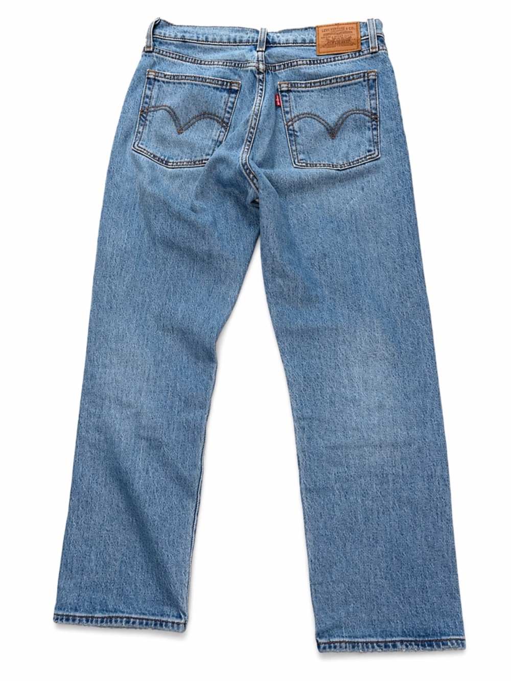Levi's Wedgie Straight Leg Button Fly Jeans 27x26 Distressed Hems - Picture 2 of 7